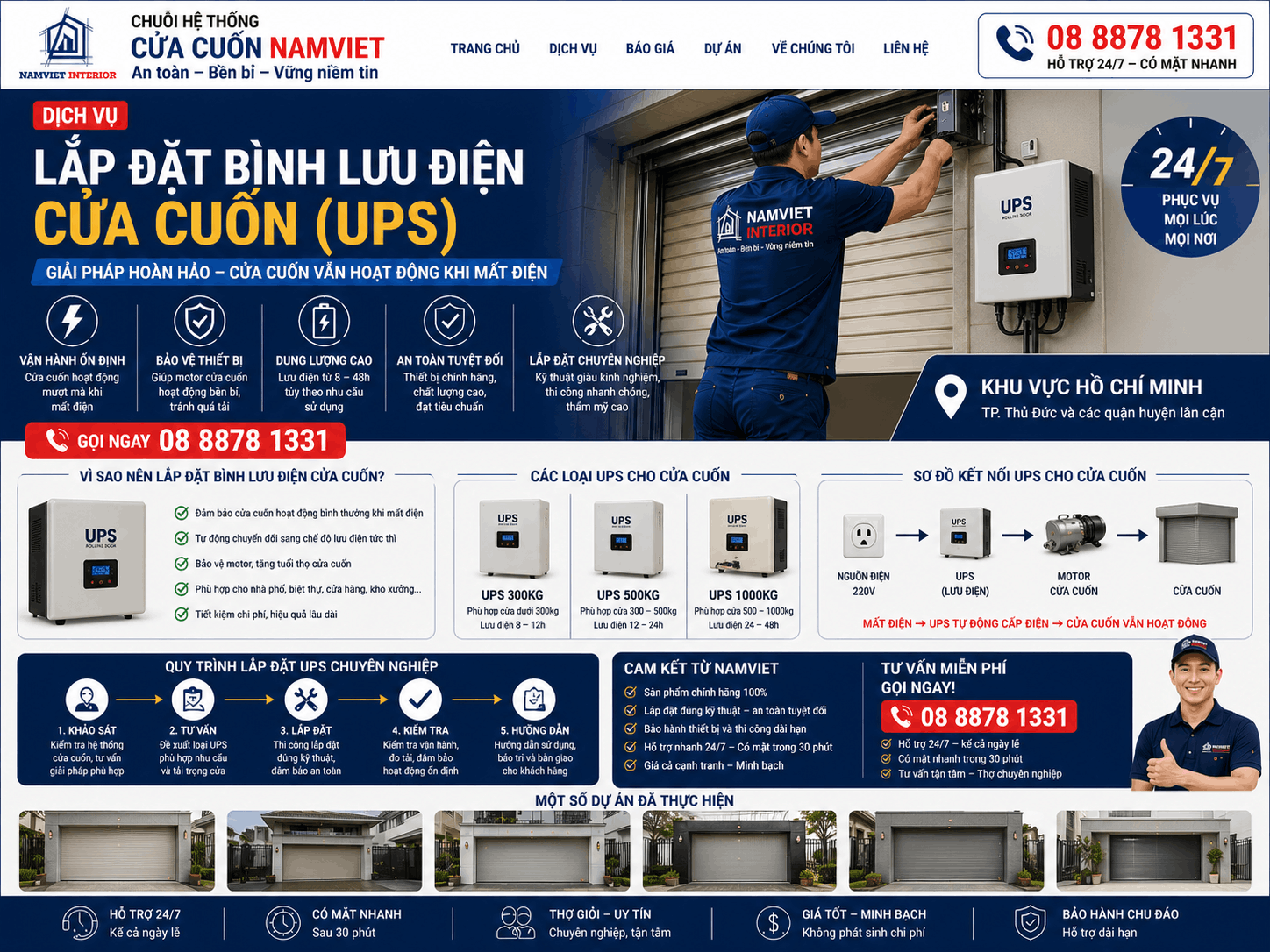 bình lưu điện cửa cuốn
