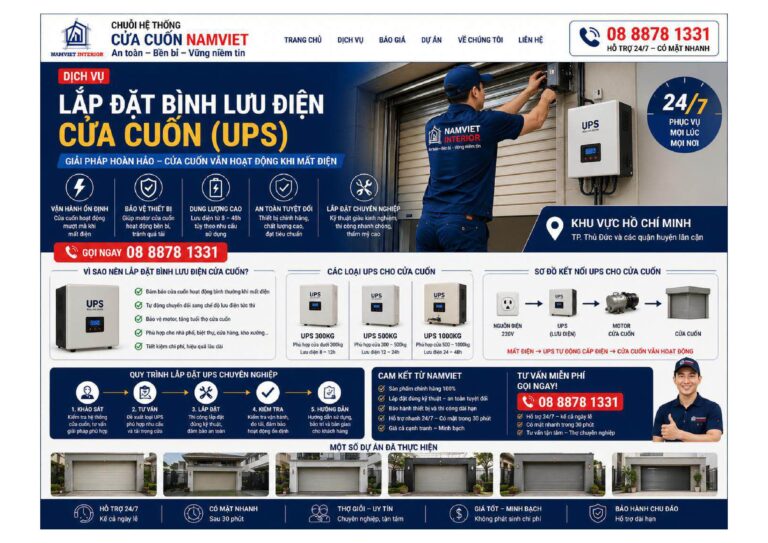 bình lưu điện cửa cuốn