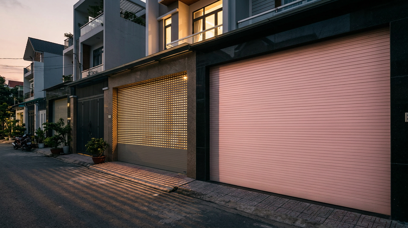 Phân loại cửa cuốn: Nên chọn khe thoáng hay tấm liền?