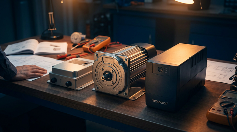Tư vấn chọn Motor cửa cuốn Titadoor và Bình lưu điện đồng bộ