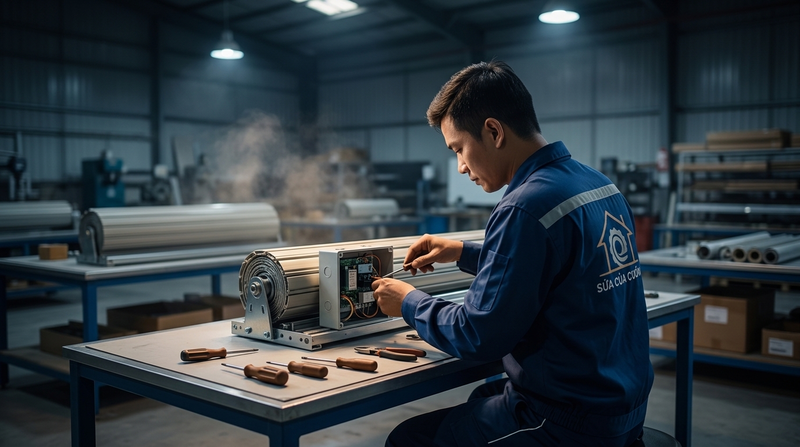 Quy trình tiếp nhận và sửa chữa cửa cuốn chuyên nghiệp