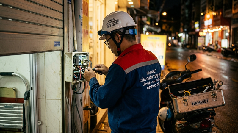 Dịch vụ sửa cửa cuốn 24/7 TPHCM | Có thợ nhanh 30 phút, báo giá trước, không phát sinh