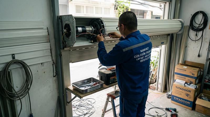 Dịch vụ sửa cửa cuốn Titadoor không lên xuống xử lý ngay TPHCM | Có mặt 15-30 phút