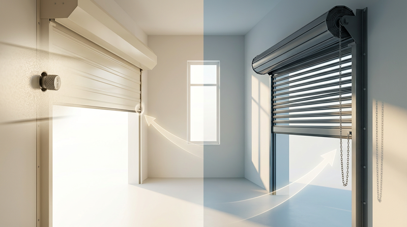 Phân loại cửa cuốn và cơ chế mở thủ công cơ bản