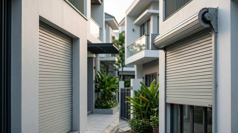 Tìm hiểu chung về cửa cuốn âm tường và cửa cuốn lộ ray