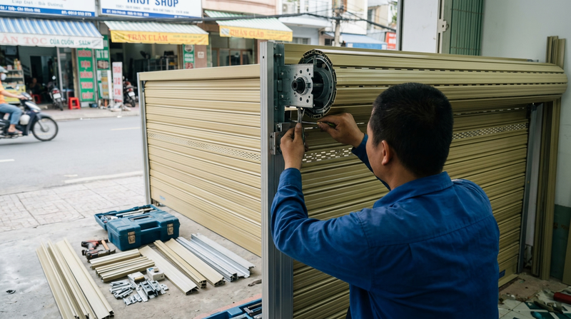 Bảng báo giá lắp đặt cửa cuốn trọn gói tại TPHCM (Cập nhật 2026)