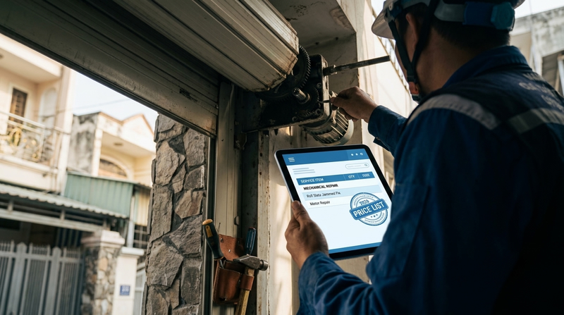 Bảng báo giá sửa cửa cuốn 2026 chi tiết (Cập nhật mới nhất)