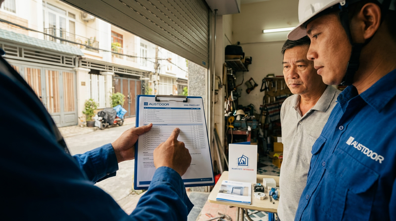 Bảng Báo Giá Sửa Cửa Cuốn Austdoor Mới Nhất 2026