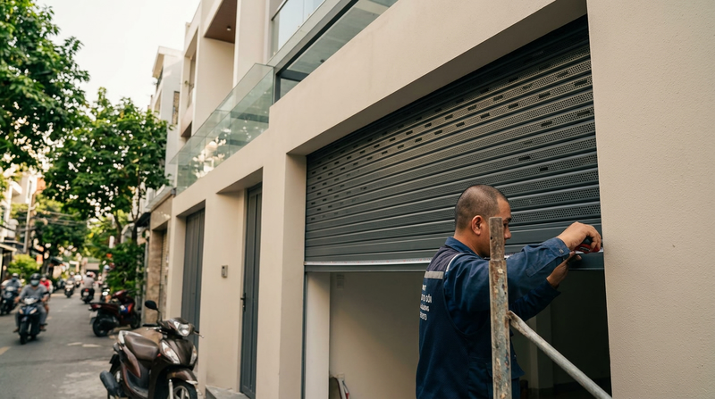 Kích thước cửa cuốn chuẩn cho nhà phố hiện nay là bao nhiêu?