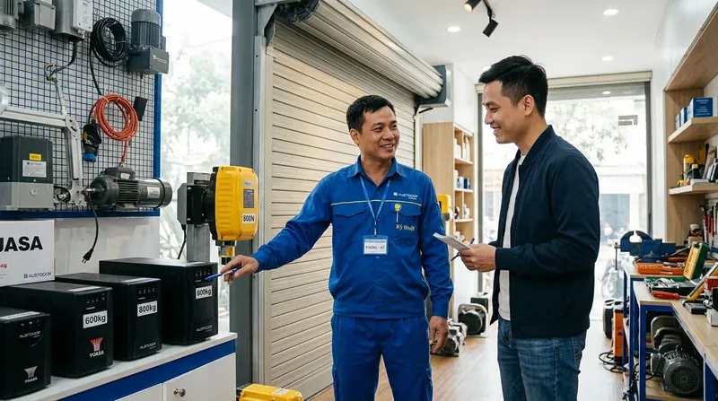 Kinh nghiệm chọn mua bình tích điện cửa cuốn chuẩn xác