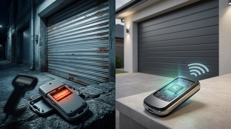 Phân biệt cửa cuốn dùng mã nhảy và mã cố định (Fixed Code)