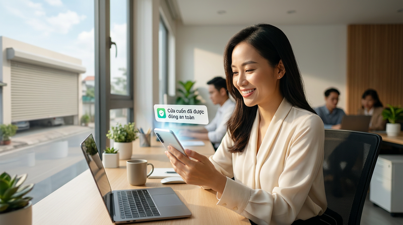 Tại sao nên nâng cấp hệ thống điều khiển cửa cuốn bằng điện thoại?