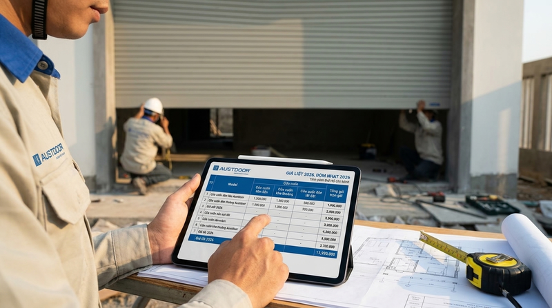 Báo Giá Thi Công Cửa Cuốn Austdoor Trọn Gói | Giá Tốt TP.HCM 2026