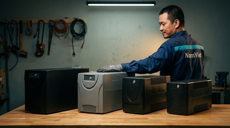 Bình lưu điện cửa cuốn loại nào tốt? Top 4 thương hiệu đáng mua 2026