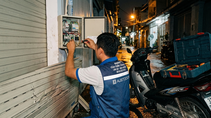 Dịch Vụ Sửa Cửa Cuốn Austdoor Bị Sập | Xử Lý Khẩn Cấp Tại TP.HCM | Có Mặt 30 Phút