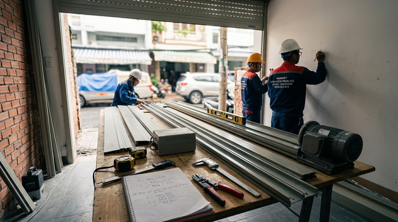 Hướng dẫn cách tính giá cửa cuốn và chi phí lắp đặt trọn gói