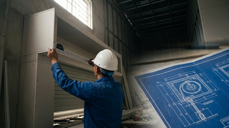 Kích thước tiêu chuẩn của hộp kỹ thuật che cửa cuốn là bao nhiêu?