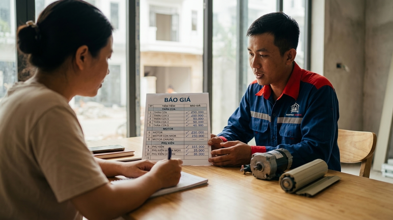 Nhà phố lắp cửa cuốn giá bao nhiêu? Báo giá nhanh tại TP.HCM – gọi ngay Namviet