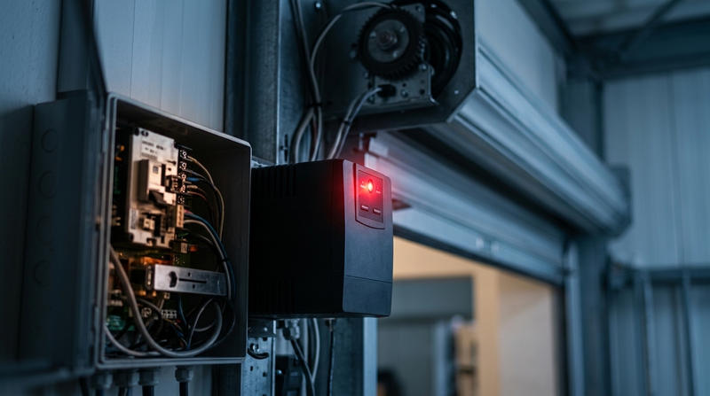 Tại sao bình lưu điện cửa cuốn (UPS) kêu tít tít nhưng cửa không mở được?