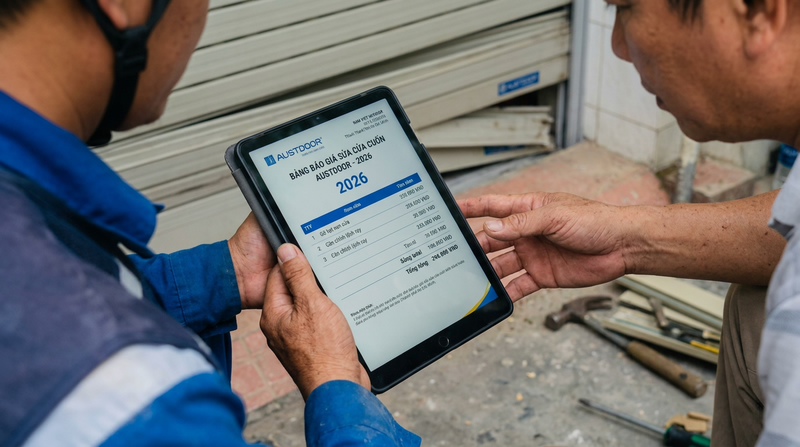 Bảng Báo Giá Sửa Cửa Cuốn Austdoor Bị Kẹt Mới Nhất 2026