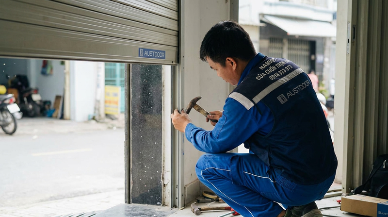 Bảng Báo Giá Sửa Cửa Cuốn Austdoor Bị Lệch Ray Mới Nhất 2026