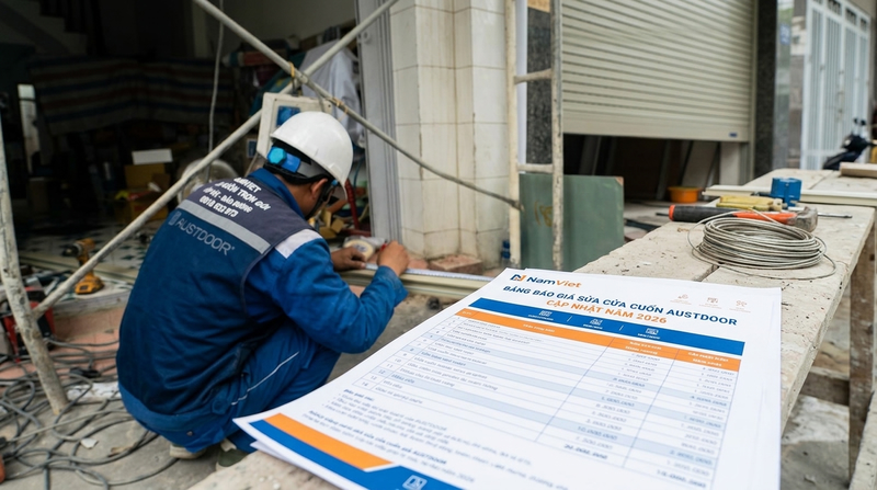 Bảng báo giá sửa cửa cuốn Austdoor TP.HCM cập nhật năm 2026