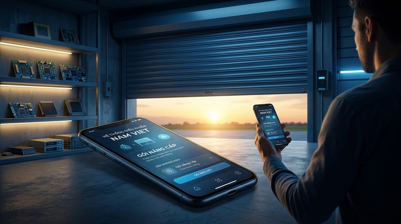 Bảng giá nâng cấp cửa cuốn điều khiển qua điện thoại chi tiết