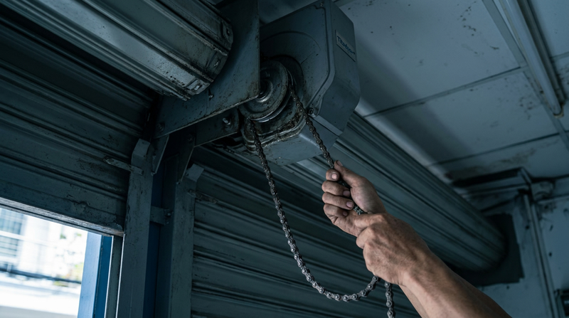 Hướng dẫn cách mở cửa cuốn Titadoor khi cúp điện hoặc hỏng remote