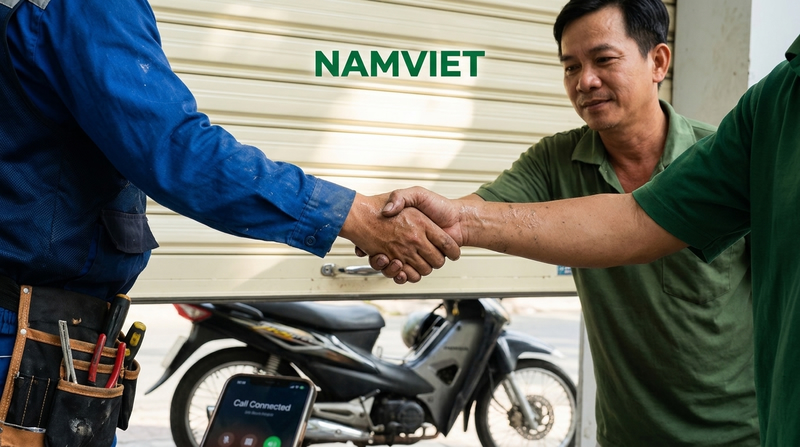 Quy trình 4 bước gọi thợ sửa cửa cuốn khẩn cấp