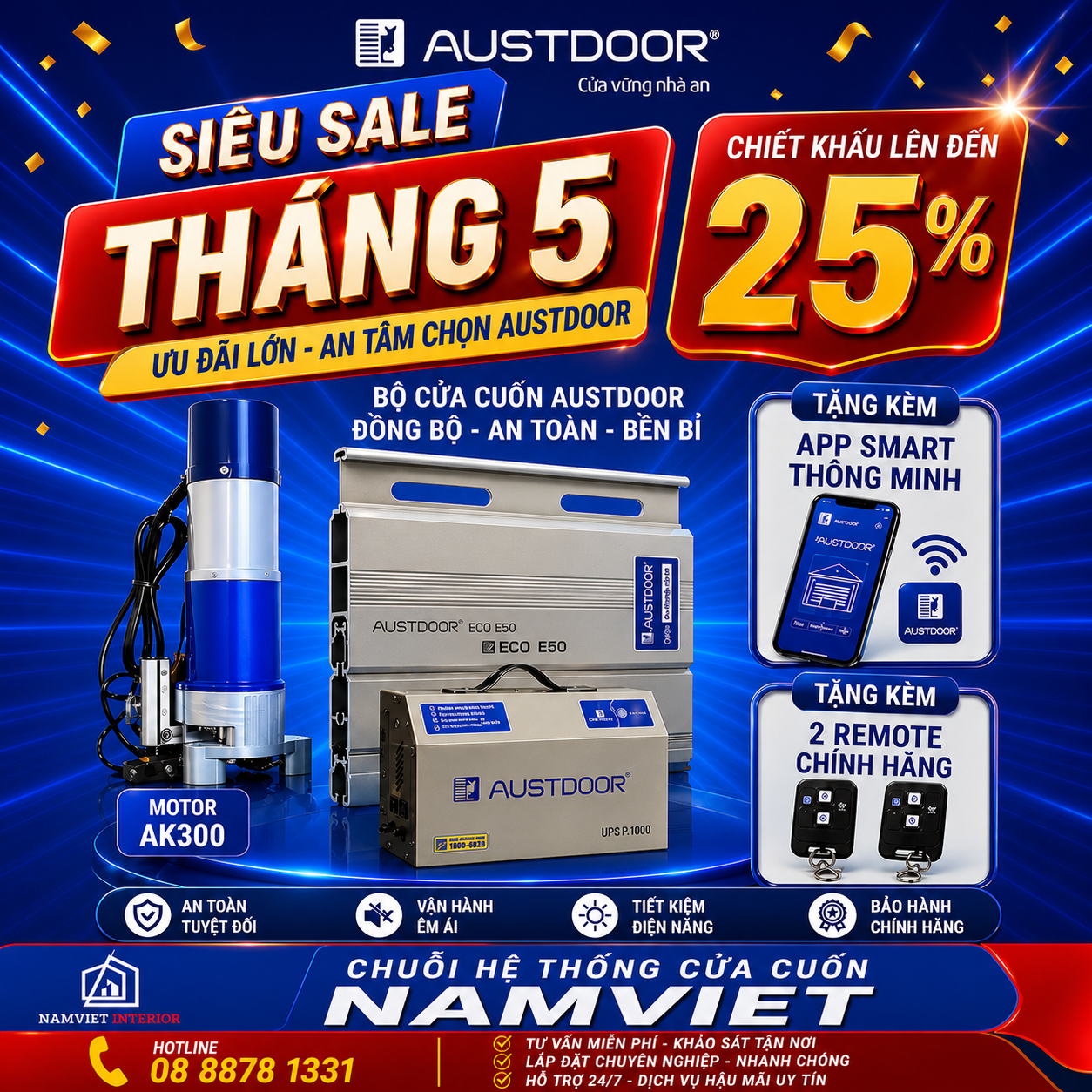 khuyến mãi cửa cuốn austdoor