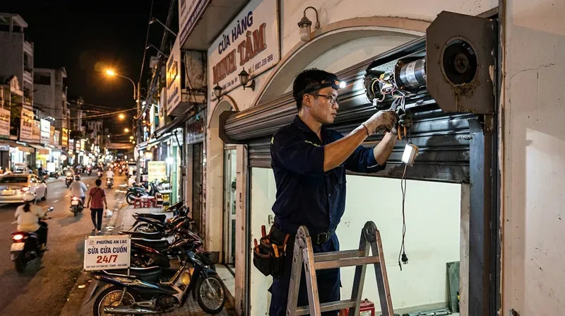Dịch vụ sửa cửa cuốn phường An Lạc uy tín, phục vụ 24/24