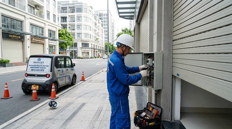 Dịch vụ sửa cửa cuốn phường An Lợi Đông uy tín, có mặt sau 15 phút