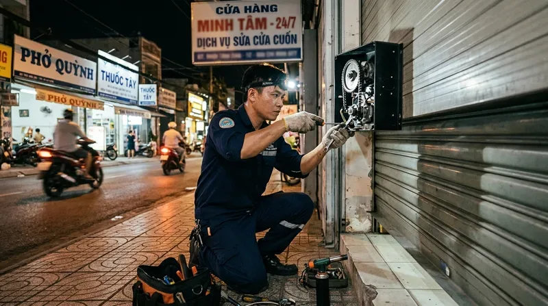 Dịch vụ sửa cửa cuốn phường An Phú Đông cấp tốc 24/24