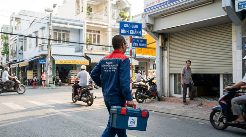 Dịch vụ sửa cửa cuốn phường Bình Khánh uy tín, phục vụ 24/7