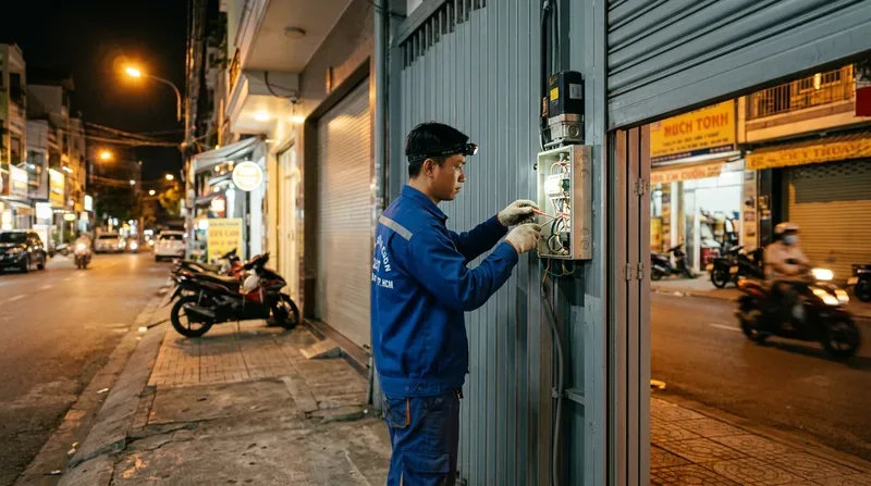 Dịch vụ sửa cửa cuốn phường Bình Trưng Đông cấp tốc 24/7