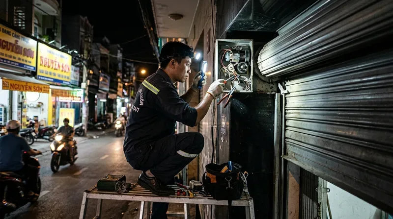 Dịch vụ sửa cửa cuốn phường Hòa Thạnh cấp tốc 24/7
