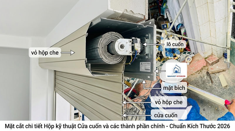 Hộp kỹ thuật cửa cuốn là gì và vai trò quan trọng