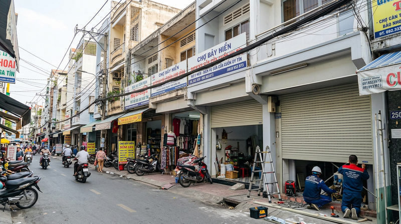 Nhu cầu sử dụng và sửa chữa cửa cuốn tại khu vực Bảy Hiền