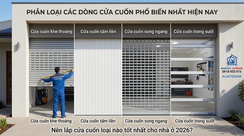 Phân loại các dòng cửa cuốn phổ biến nhất hiện nay