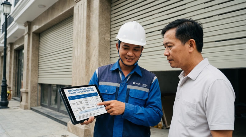 Bảng Báo Giá Cửa Cuốn Austdoor Cao Cấp Trọn Gói Mới Nhất 2026
