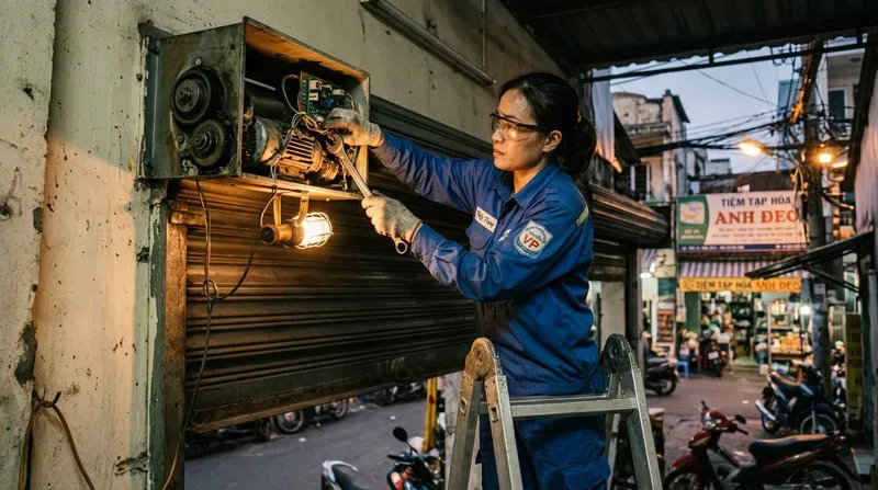 Các hạng mục dịch vụ cửa cuốn phường Vườn Lài chuyên nghiệp