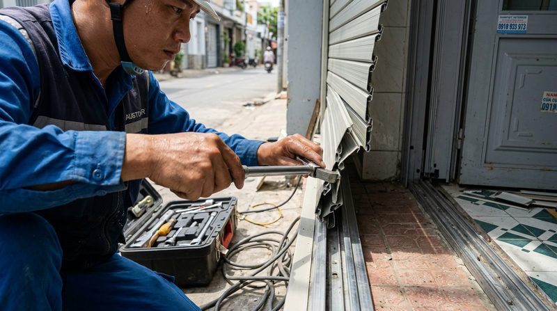 Các hạng mục sửa chữa và nguyên nhân cửa cuốn bị kẹt