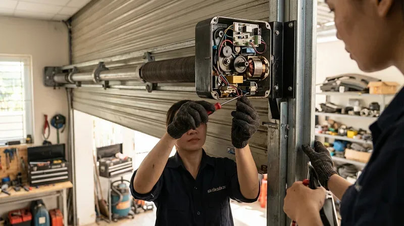 Các lỗi cửa cuốn phổ biến thợ nhận sửa chữa tại nhà