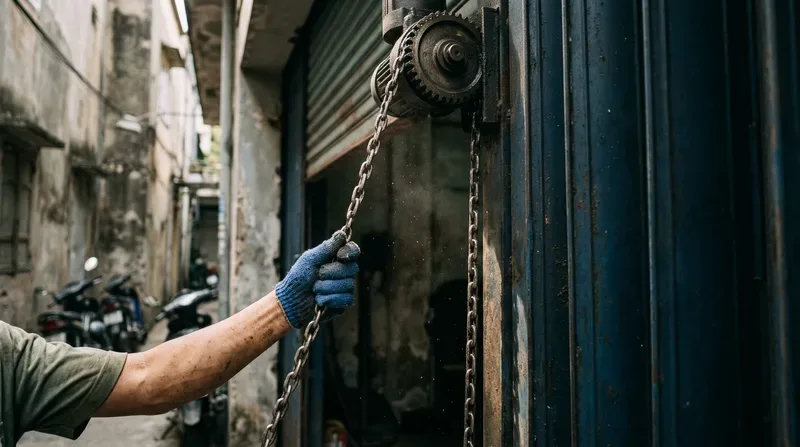 Các lỗi cửa cuốn thường gặp và cách mở cửa khẩn cấp