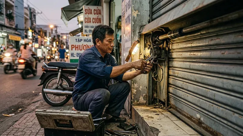 Các lỗi cửa cuốn thường gặp và cách tự khắc phục tạm thời