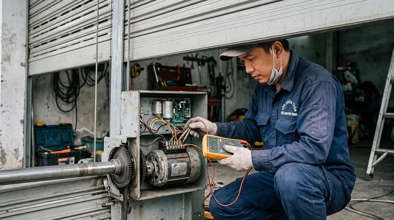 Các lỗi phổ biến cần gọi thợ sửa cửa cuốn phường Phú Trung