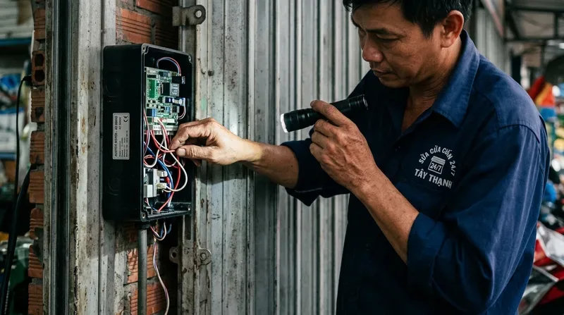 Các lỗi thường gặp và cách tự khắc phục cửa cuốn bị kẹt tạm thời