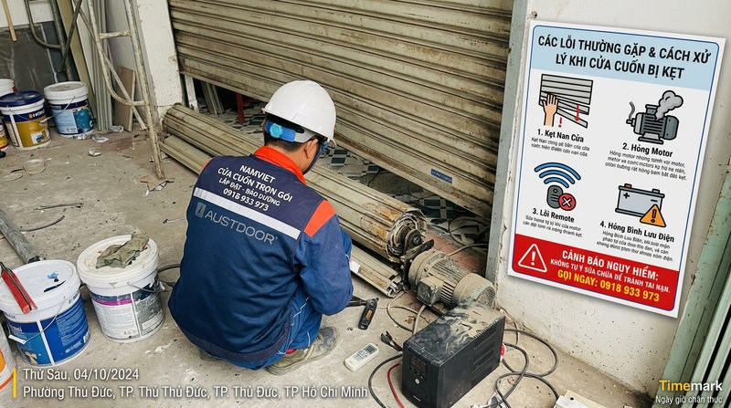 Các lỗi thường gặp và cách xử lý khi cửa cuốn bị kẹt