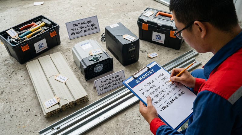 Cách tính giá cửa cuốn trọn gói để tránh phát sinh