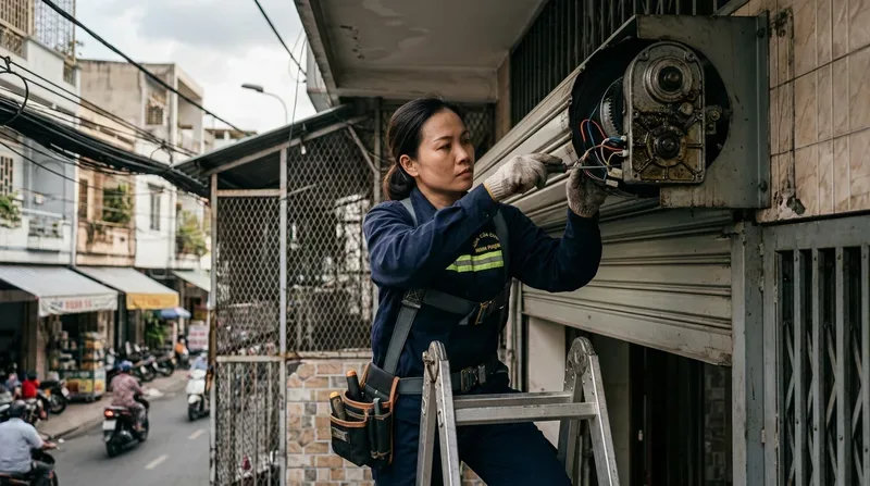 Chi tiết dịch vụ thi công và sửa cửa cuốn phường Minh Phụng